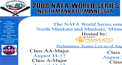 Desktop Screenshot of 2008ws.nafafastpitch.com